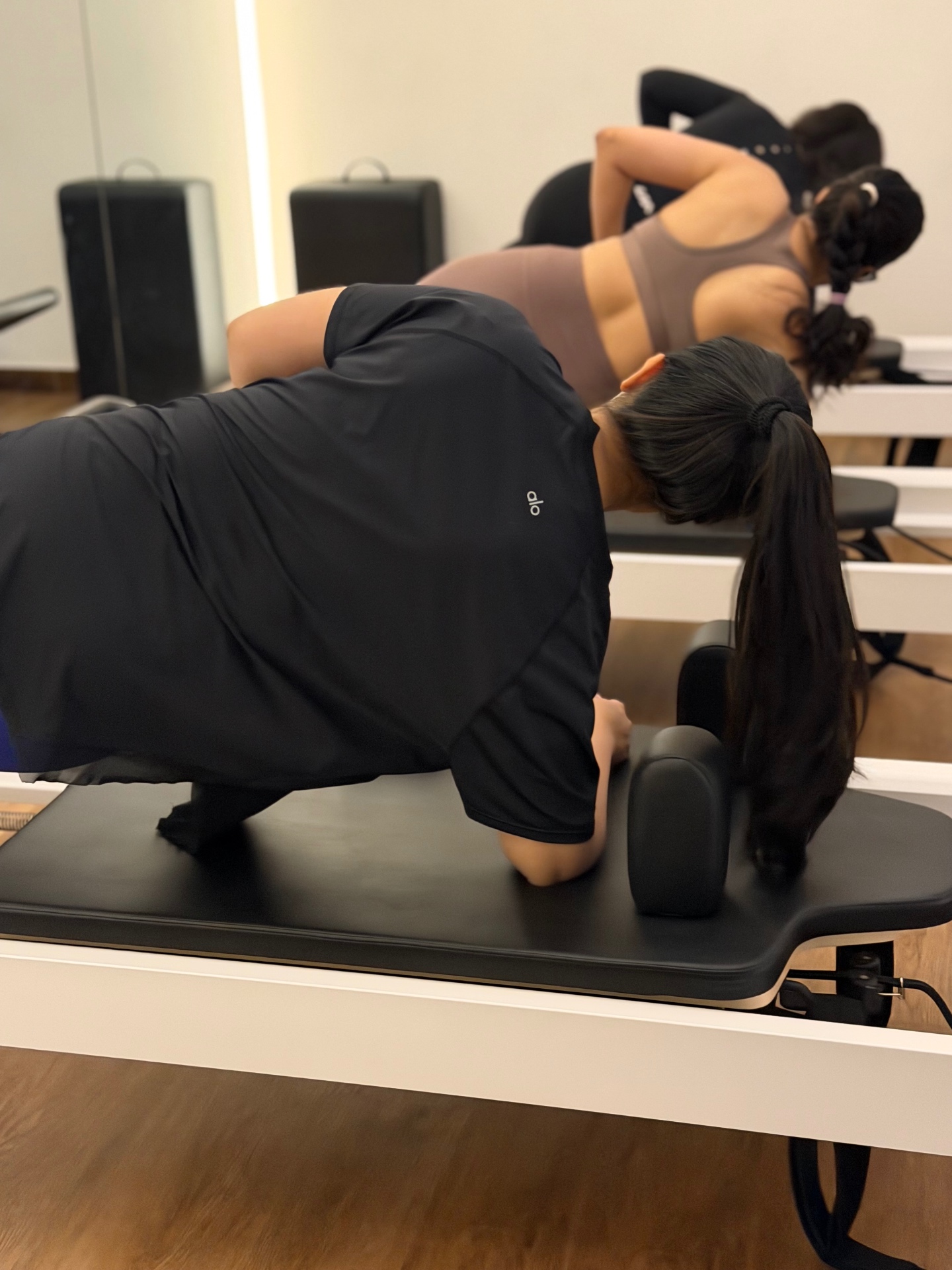 Plank work on the reformer